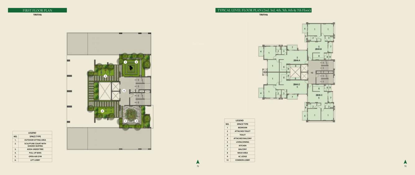 urvisha the condoville Tritiya Cluster Plan From 1st to 8th Floor
