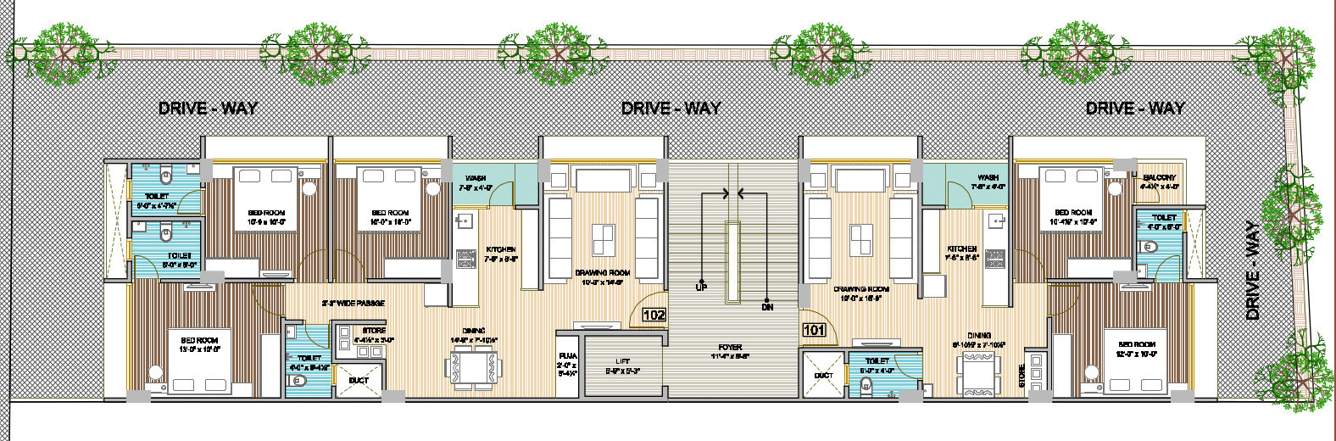  pramukh avenue Pramukh Avenue Cluster Plan from 1st to 5th Floor