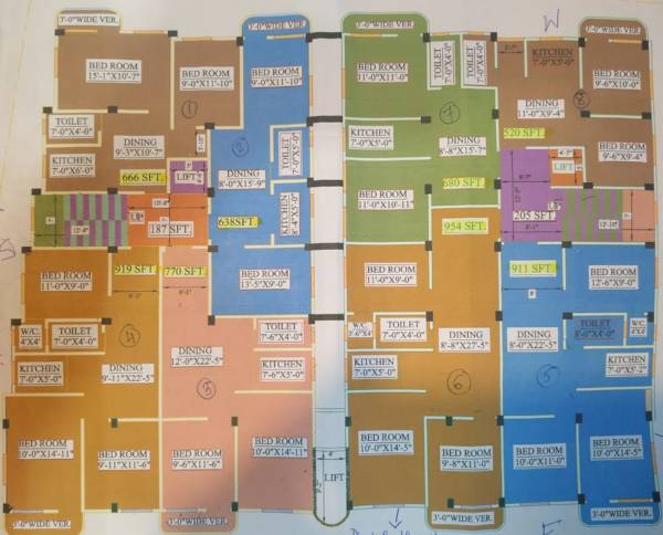  ritika-tower-5 Ritika Tower 5 Cluster Plan For 4th Floor
