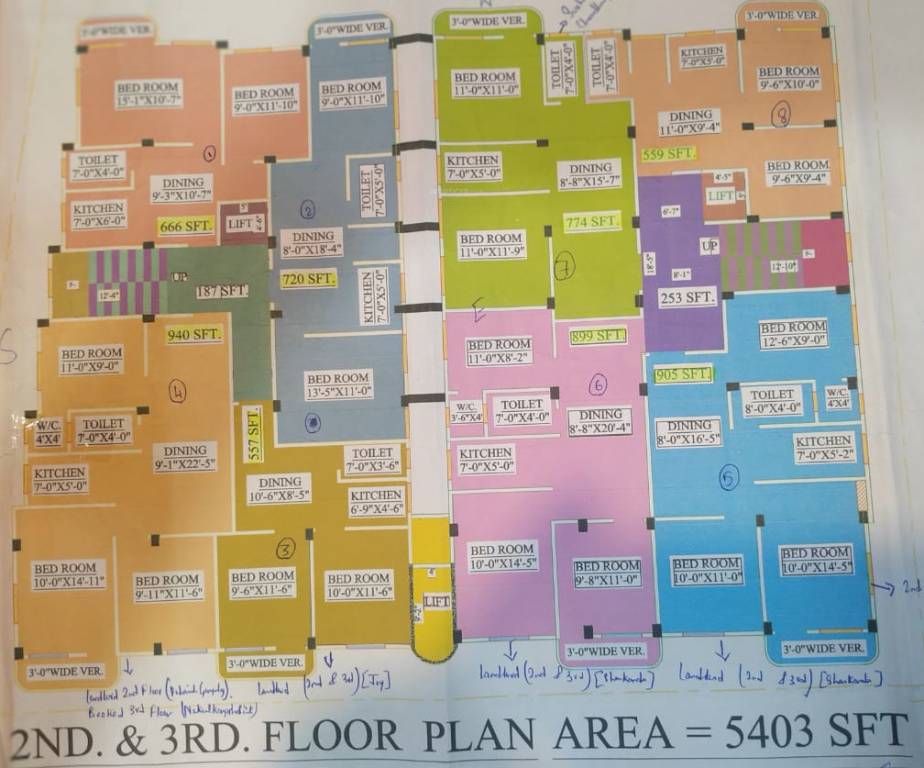  ritika tower 5 Ritika Tower 5 Cluster Plan From 2nd To 3rd Floor