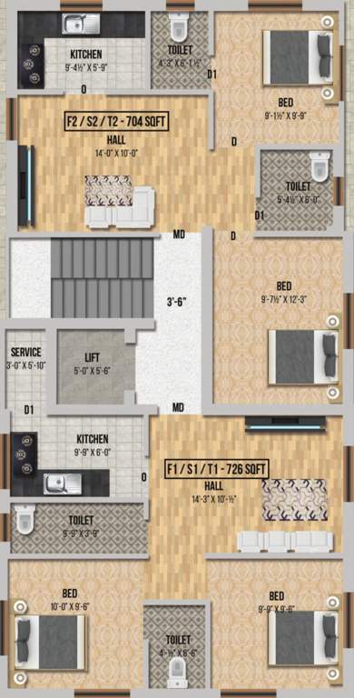  sri sai tharun Sri Sai Tharun Cluster Plan from 1st to 3rd Floor