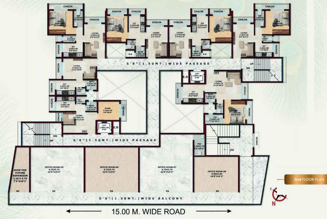  krishna residency Krishna Residency Cluster Plan For 2nd Floor