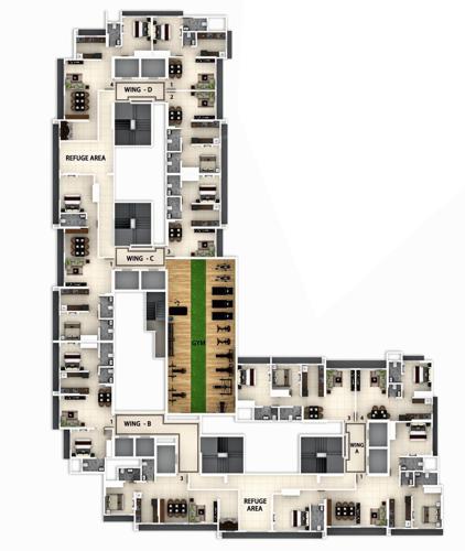  westwood Westwood Wing A B C D Cluster Plan