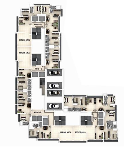  westwood Westwood Wing A B C D Cluster Plan