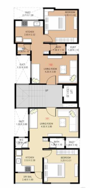  gajanan Gajanan Cluster Plan For Typical Floor