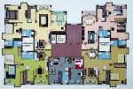  apartment Block - A Typical Cluster Plan