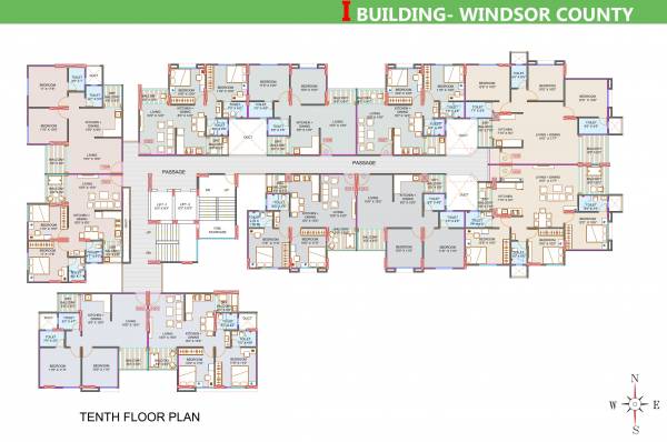  county-phase-iv-wing-i County Wing I Cluster Plan for 10th Floor