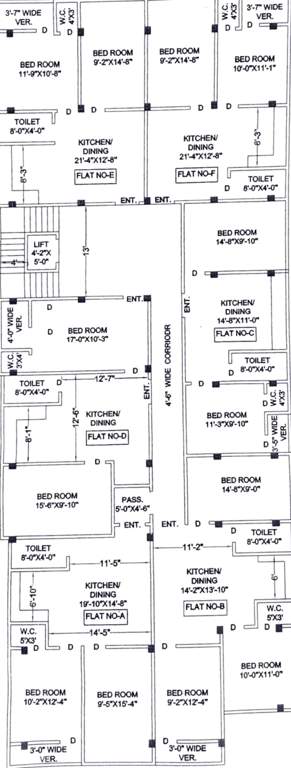  shitala apartment Shitala Apartment Cluster Plan