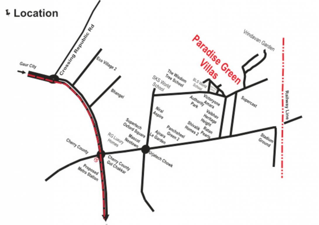  paradise greens villas Location Plan
