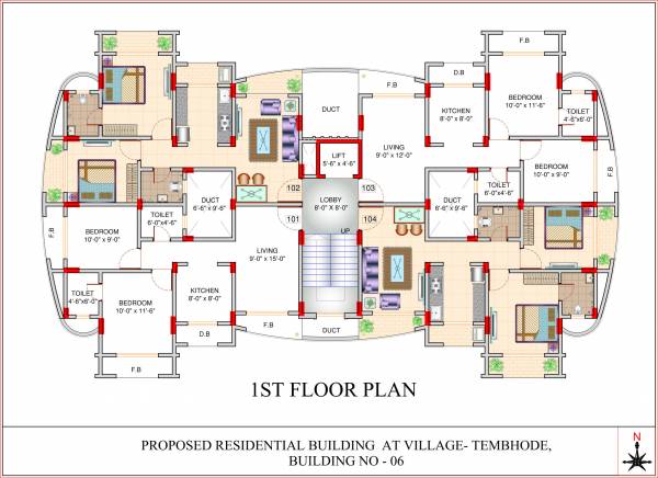  nisarg-shrushti Building No-1 Cluster Plan