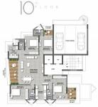  heights Atharv Heights Cluster Plan for 10th Floor