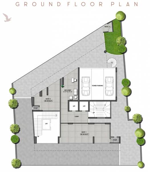  heights Atharv Heights Cluster Plan for ground Floor