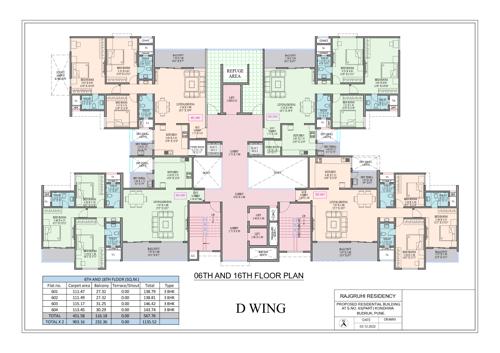  rajgruhi-residency-tower-d Rajgruhi Residency Tower D Cluster Plan for 6th Floor
