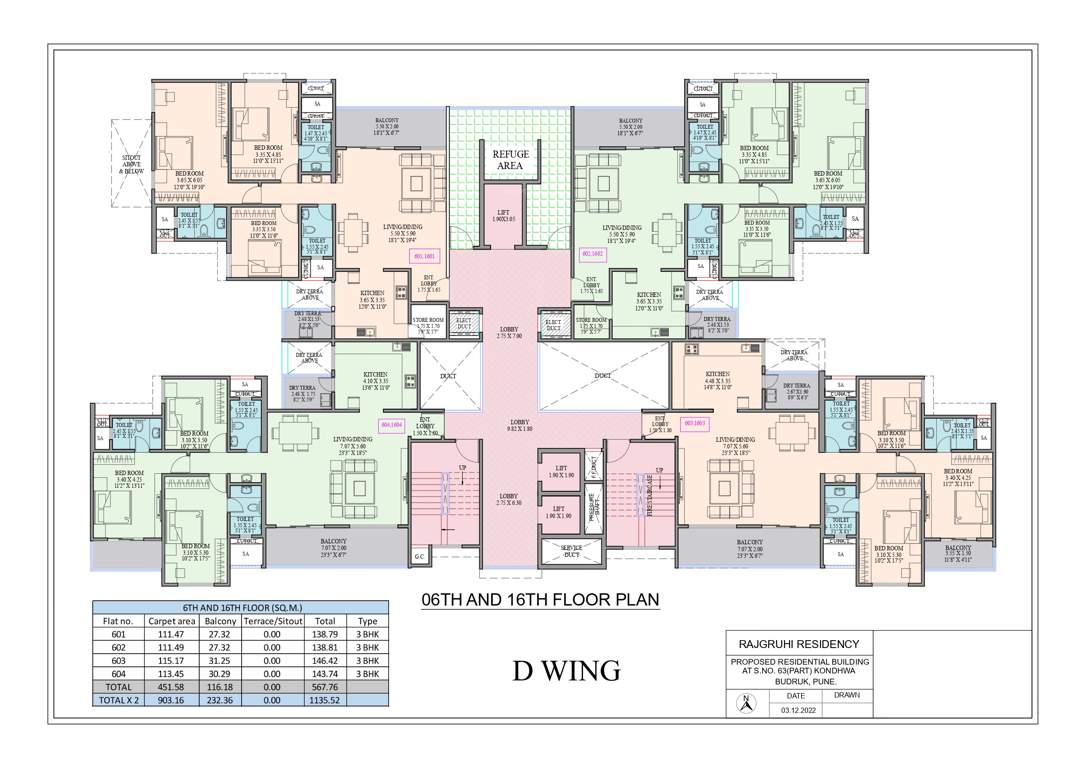  rajgruhi residency tower d Rajgruhi Residency Tower D Cluster Plan for 6th Floor