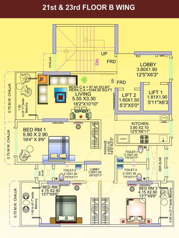  magathane press enclave chsl Magathane Press Enclave CHSL Cluster Plan For 21th & 23rd Floor