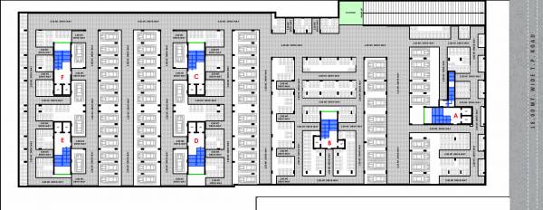  sky Block A, B, C, D, E and F Cluster Plan for Basement Floor