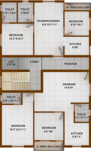  pravins-royal-purple Pravins Royal Purple Cluster Plan From 1st To 3rd Floor