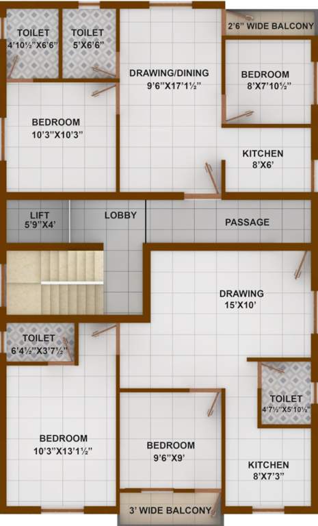  pravins royal purple Pravins Royal Purple Cluster Plan From 1st To 3rd Floor