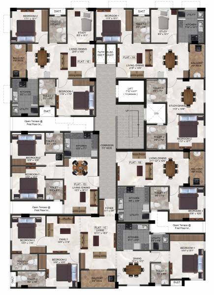 sastha Ramaniyam Sastha Cluster Plan for 1st Floor