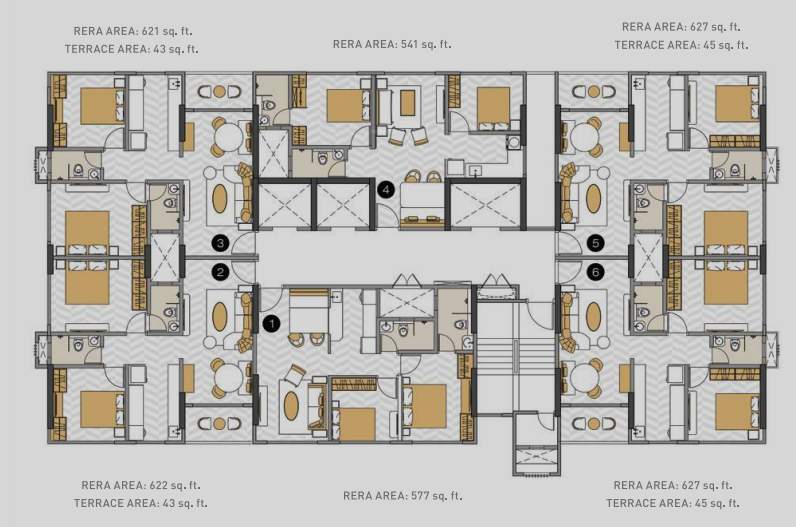  aryana heights Aryana Heights Cluster Plan For Typical Floor Plan