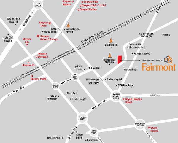  shayona-fairmont Location Plan