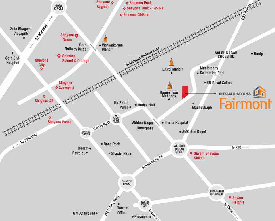  shayona fairmont Location Plan