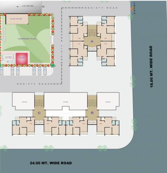  bansari-platinum Block A Cluster Plan for 1st Floor