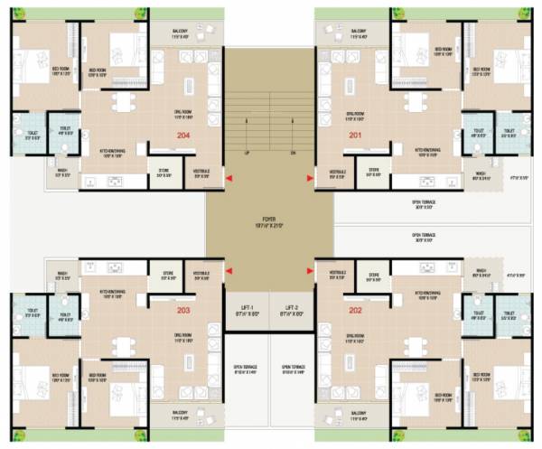  bansari-platinum Block B Cluster Plan for 2nd Floor