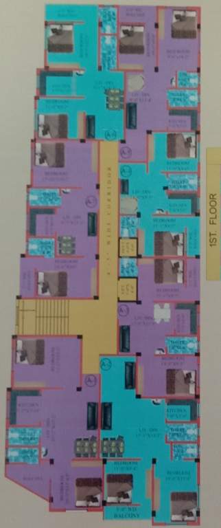  apartment ii Jay Ganesh Apartment II Cluster Plan for 1st Floor