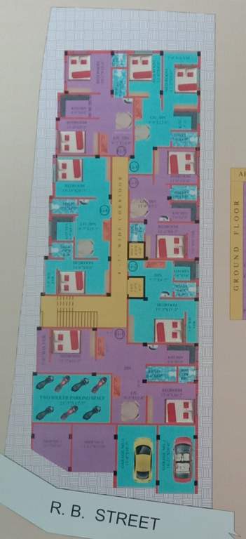  apartment ii Jay Ganesh Apartment II Cluster Plan for ground Floor