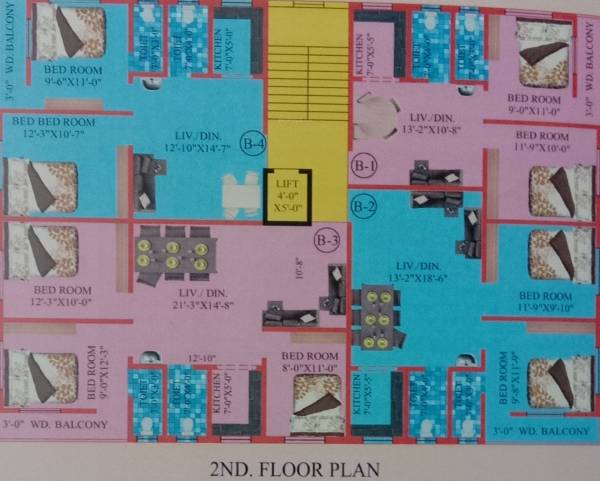  apartment Apartment Cluster Plan for 2nd Floor