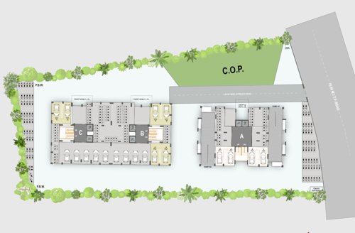 A,B,C Ground Floor Cluster Plan kiran-classic-towers-2 A,B,C Ground Floor Cluster Plan