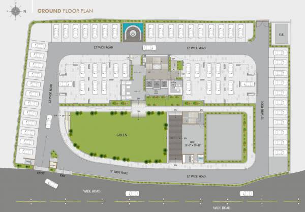  breeze-o Block A+B Cluster Plan For Ground Floor