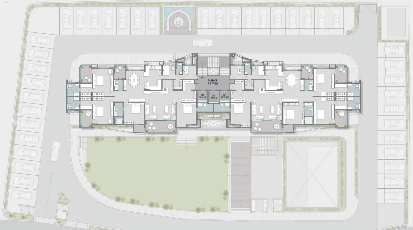  breeze o Block A+B Cluster Plan from 1st to 13th Floor