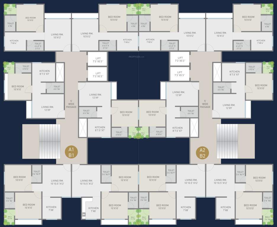  halima heights Block A & B Cluster Plan from 1st to 12th Floor