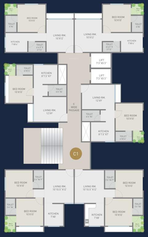 halima heights Block C Cluster Plan from 1st to 11th Floor