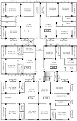 mansarovar-apartment Mansarovar Apartment Cluster Plan From 4th To 5th Floor