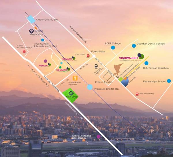 locationPlan of GBK Vishwajeet Paradise