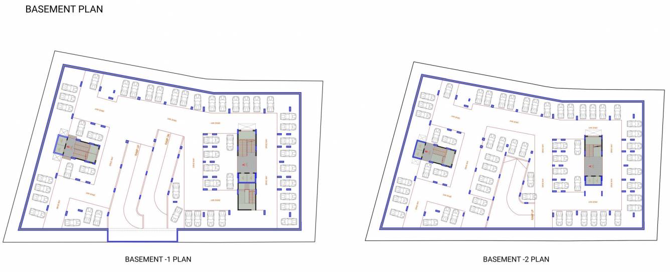  life Block A  And Block B Basement Cluster Plan