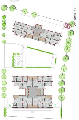  life Block A And Block B Cluster Plan for 1st Floor