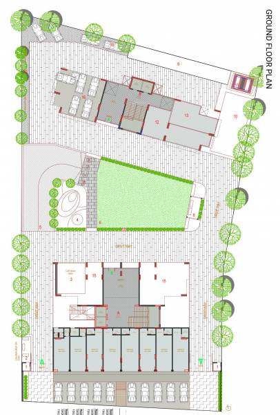  life Block A  And Block B Cluster Plan for ground Floor