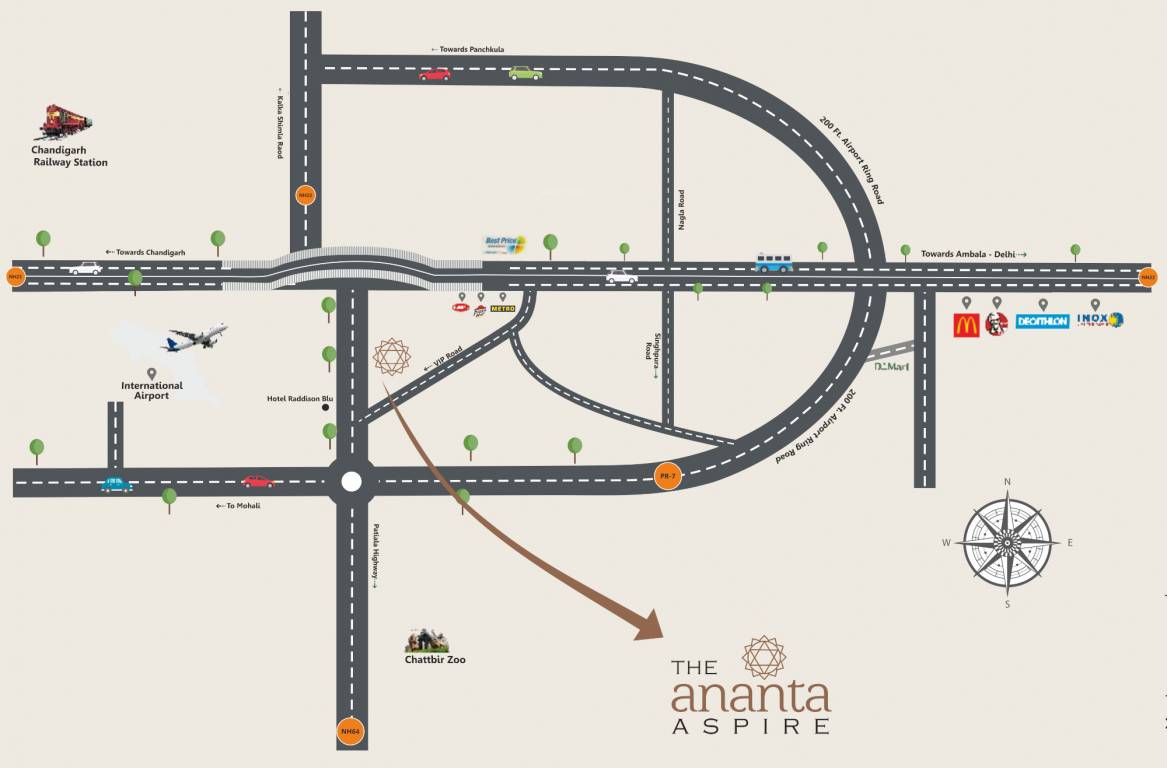  the ananta aspire Location Plan