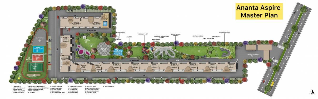  the ananta aspire Master Plan