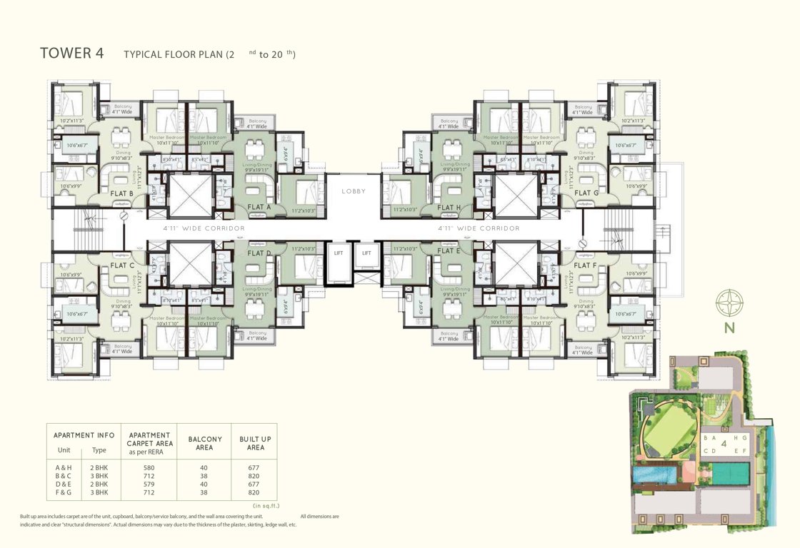 sunrise aura Tower 4 Cluster Plan