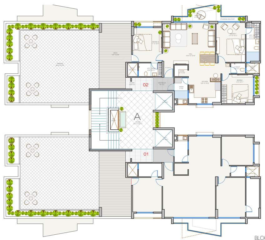  the view A Cluster Plan For 14th Floor