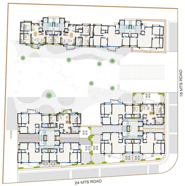  the view A To E first Floor Cluster Plan