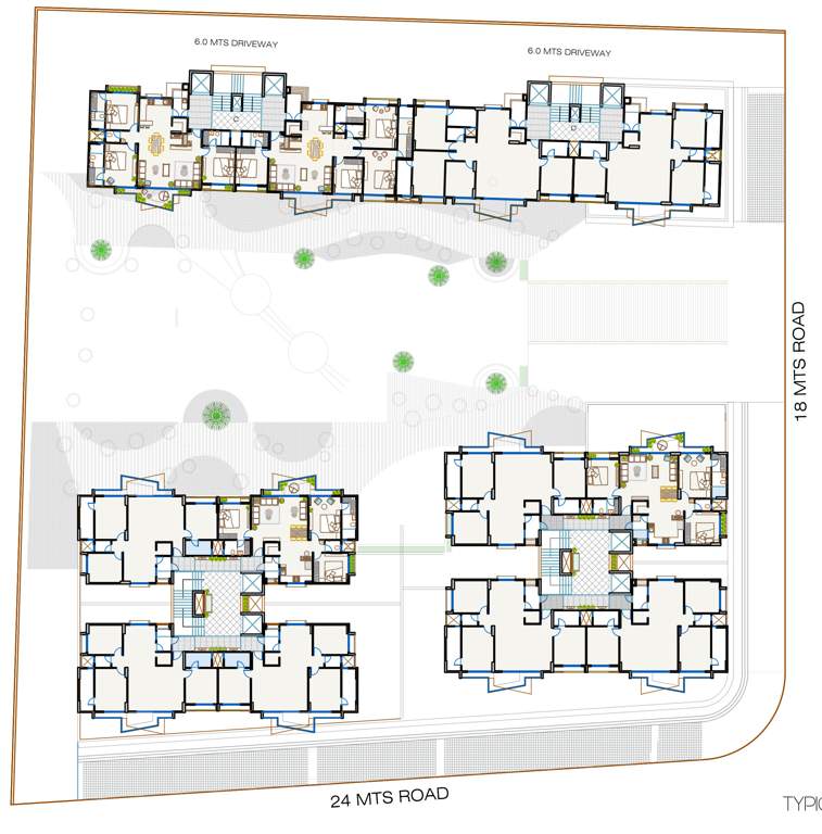  the view A To E Typical Cluster Plan