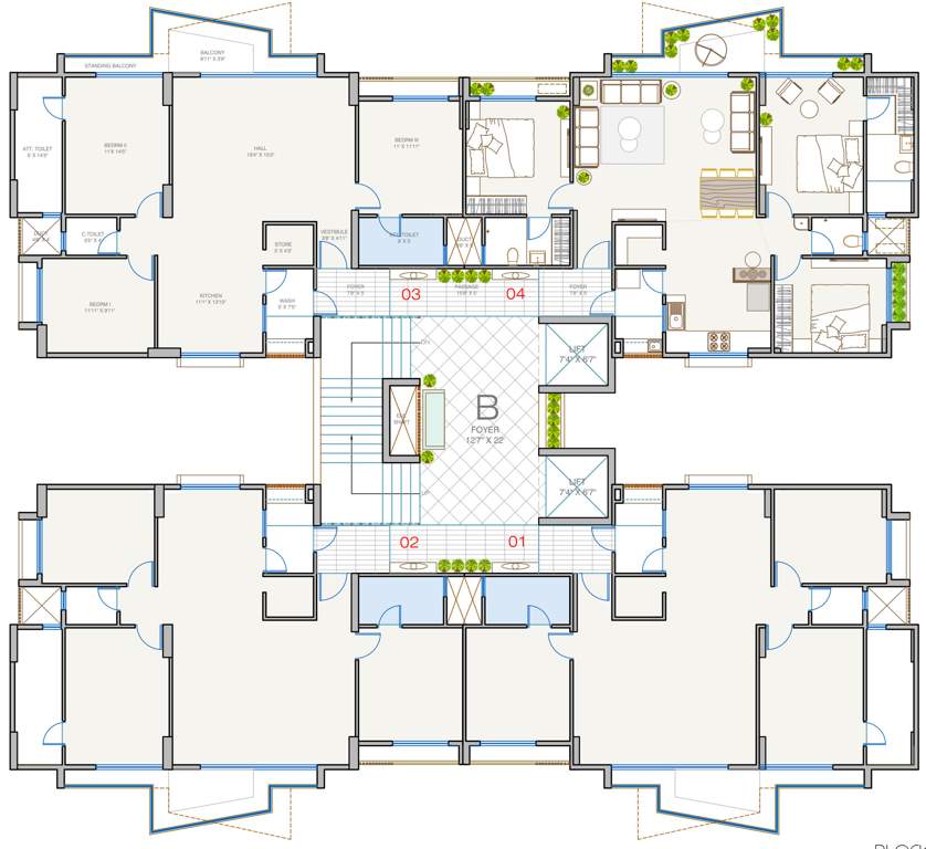  the view B Cluster Plan From 2nd To 13th Floor
