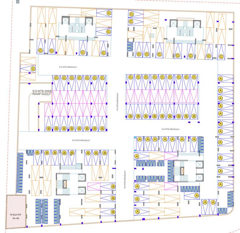  the view First Basement Cluster Plan
