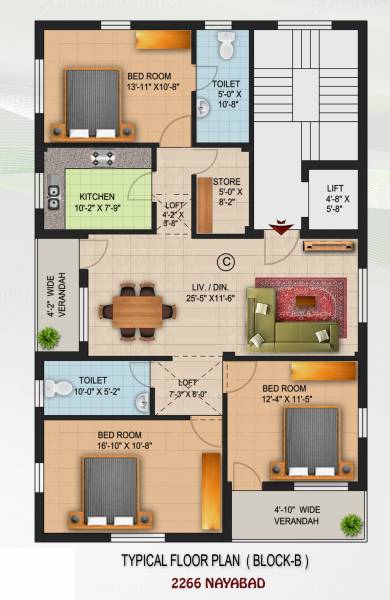  lake-oasis Block B Cluster Plan For Typical Floor
